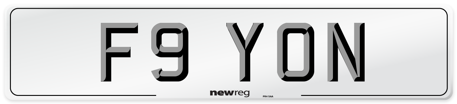 F9 YON Number Plate from New Reg
